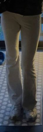 Schlaghose Leggins Flared grau