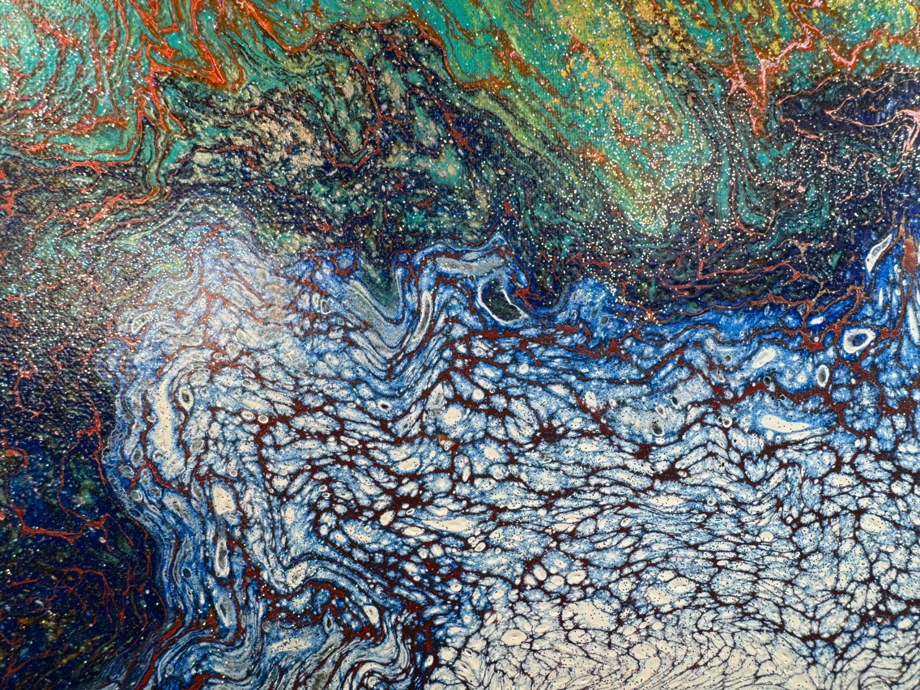 Dipinti: Acryl-Flüssigkeitsmalerei, rechteckig – Usato da Schlieren venduto da MayaSheng1983 1