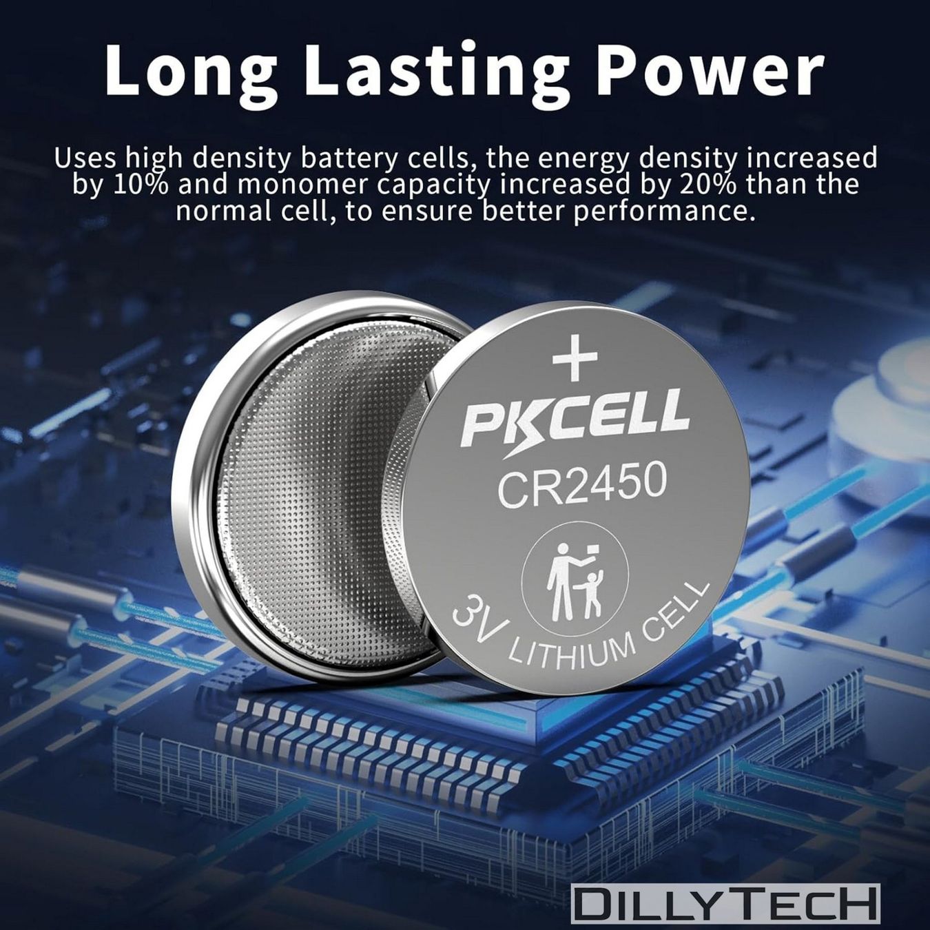 Caricatori & Batterie: PKCELL CR2450 Knopfzellenbatterie - 20 Stk. – Nuovo e nell'imballaggio originale da Meilen venduto da DillyTecH 5