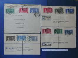 1937 Vier Krönungsbriefe König Georgs und Elisabeth