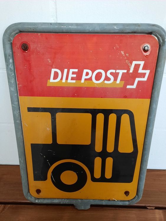 Postauto Schild.Doppelseitig | Kaufen auf Ricardo