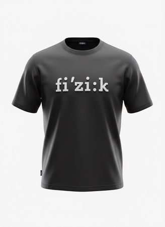 fi'zi:k T-Shirt Grösse M schwarz