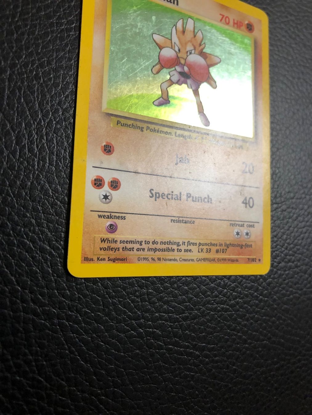 Pokémon Carte collezionabili: 1999 Base Set Hitmonchan Holo 7/102 Ab 1 – Usato da Paradiso venduto da Pkmn10 1