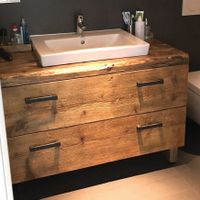 Waschbeckenunterschrank Aus Holz / Wooden Bathroom Cabinet
