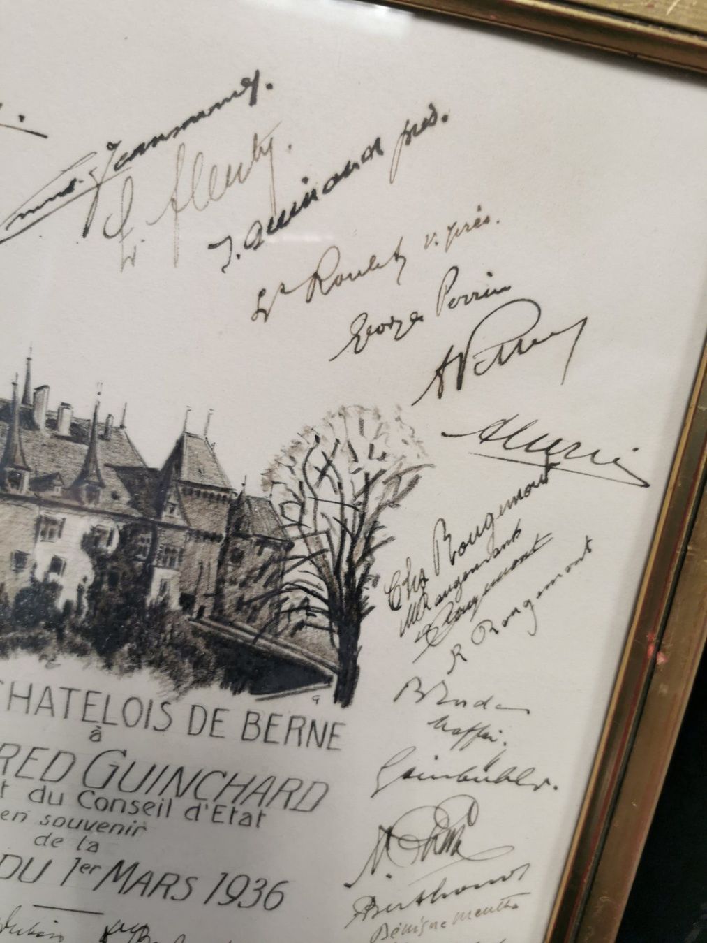 Autografi: AUTOGRAPHES LES NEUCHÂTELOIS DE BERNE 1936 – Usato da Genève venduto da Qanil77 4
