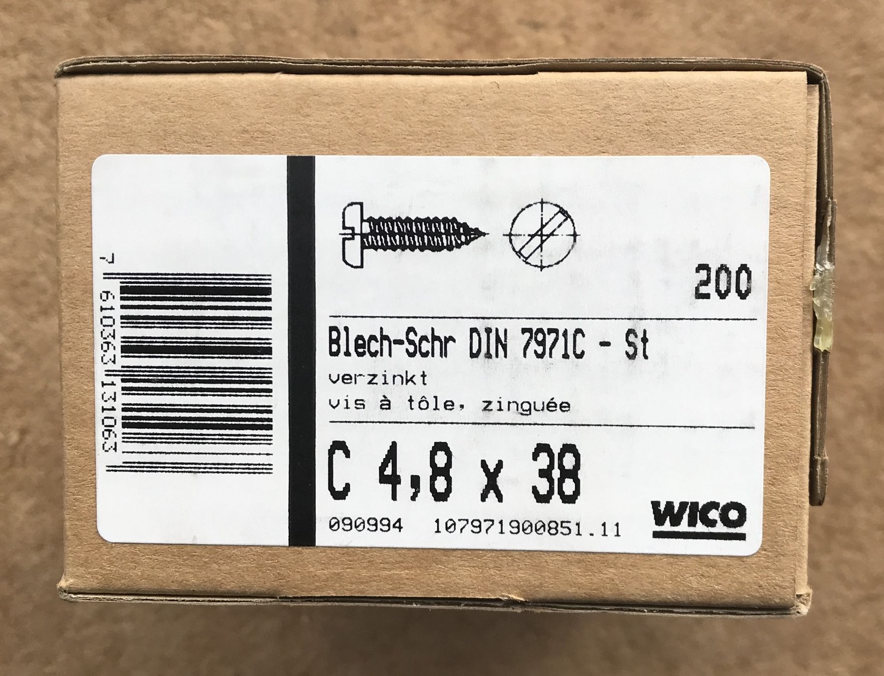 Tutti gli attrezzi: WICO SCHRAUBEN NEU UND ORIGINALVERPACKT – Nuovo e nell'imballaggio originale da Ostermundigen venduto da Heavenmaus75