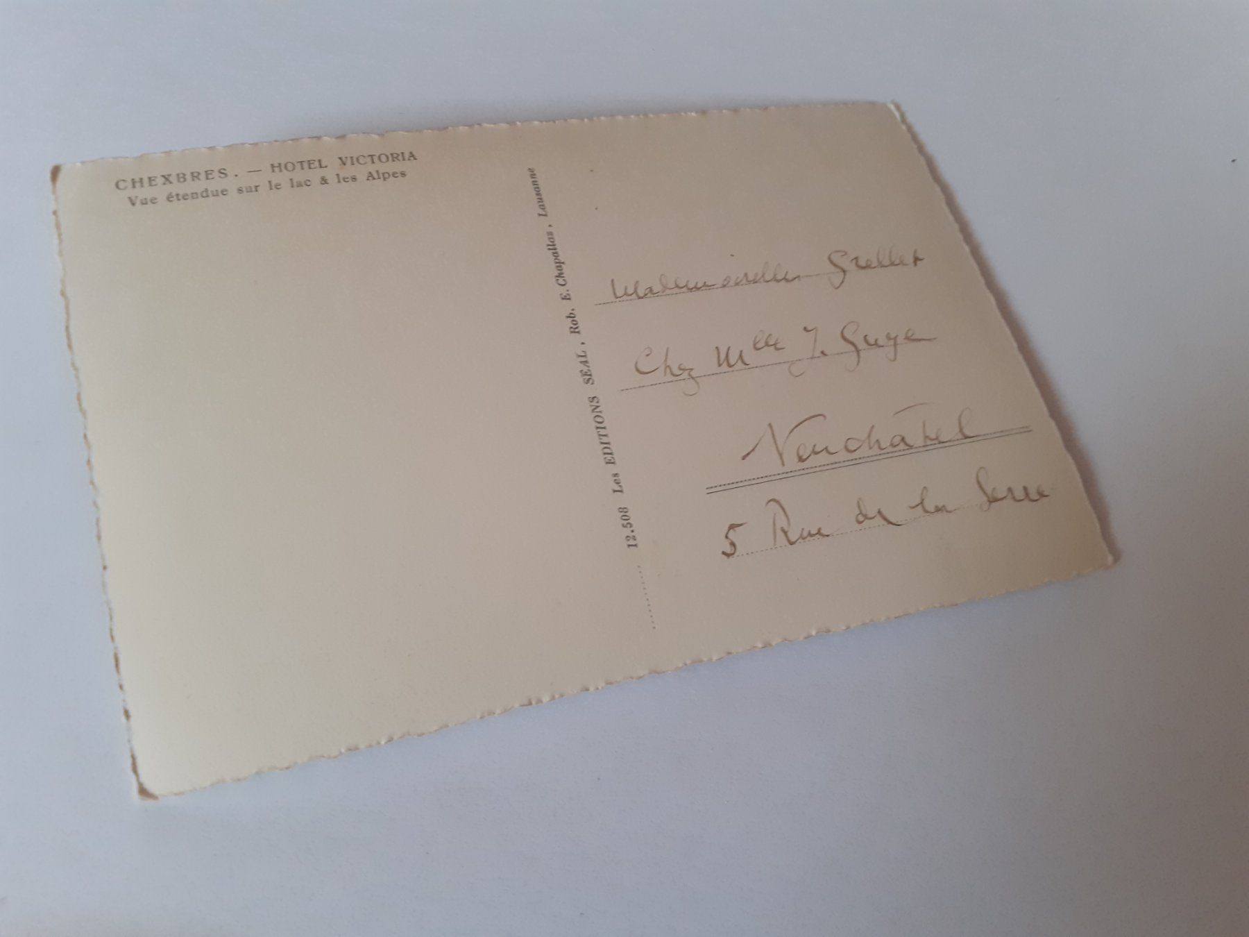 Ansichtskarten: CHEXBRES - HOTEL VICTORIA – Gebraucht aus Winterthur von Ornyx7 1