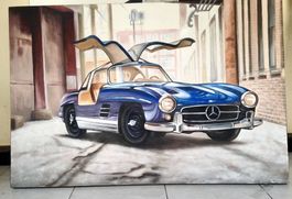 Auto mercedes Leinwandbild ohne Holzrahmen