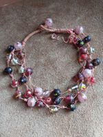 Halskette mit handmade wertvollen Glasperlen Murano