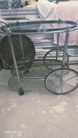 Eleganter Servierwagen / Barwagen Glas Metall – Vintage Stil