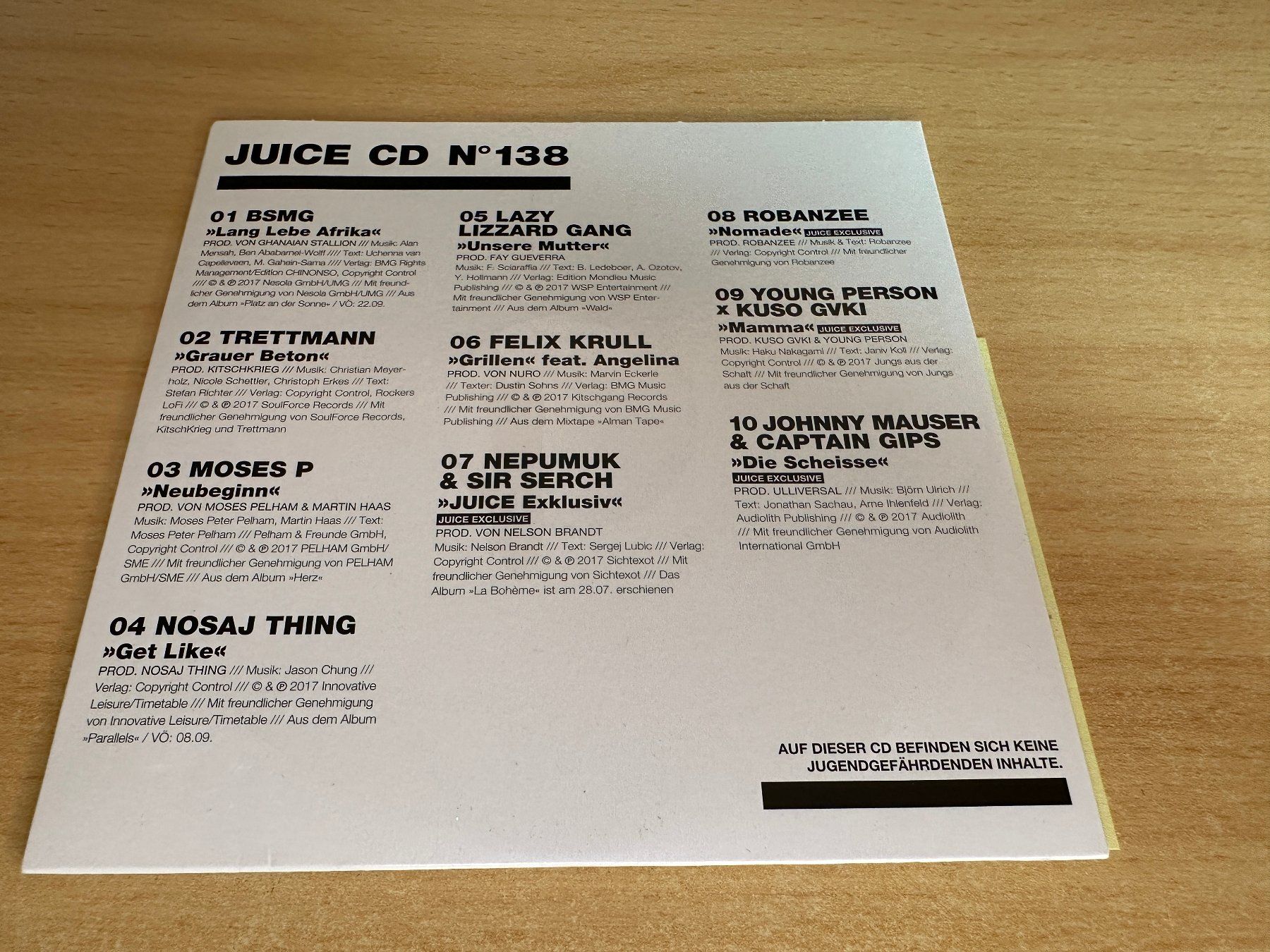 CD: Various – Juice CD No. 138 – Usato da Rikon im Tösstal venduto da Alpenmutz 1