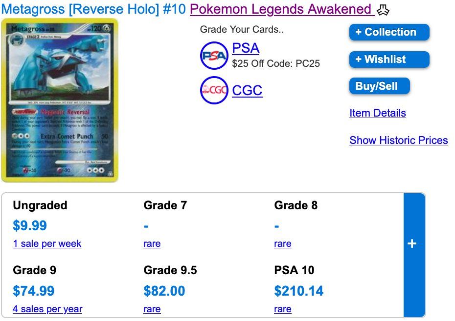 Pokémon Carte collezionabili: Metagross Rare Reverse Holo 10 & 4 – Usato da Zürich venduto da PEACECOCOON 3
