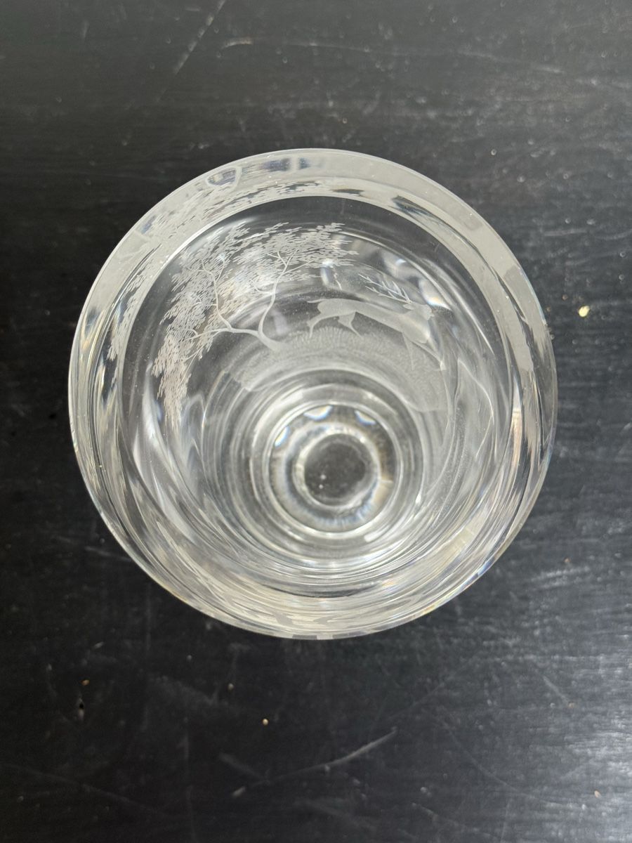 Bicchieri: Vintage Deer Engraved Glass – Usato da Lausanne venduto da artnouveau04 3