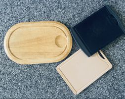 Schneidebrett Holz und Plastick 3 Stück gebraucht 