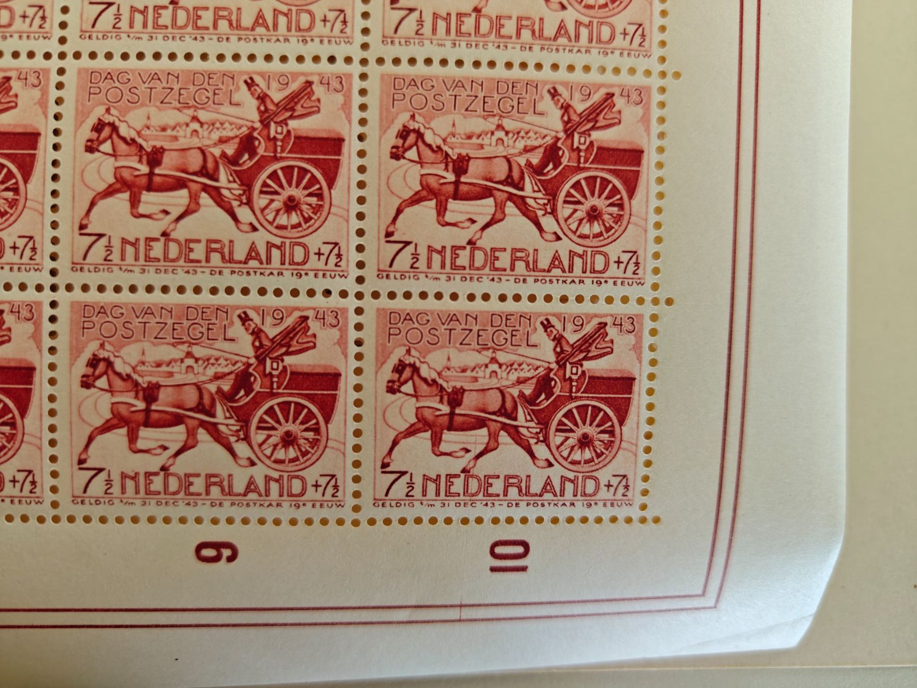 Alle Briefmarken: 2 Bogen Briefmarken NL  1943,Top Zustand! – Gebraucht aus Wädenswil von alex-maxima 2