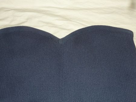 bustier bleu pétrol sculpture knit M Babaton pour femme neuf