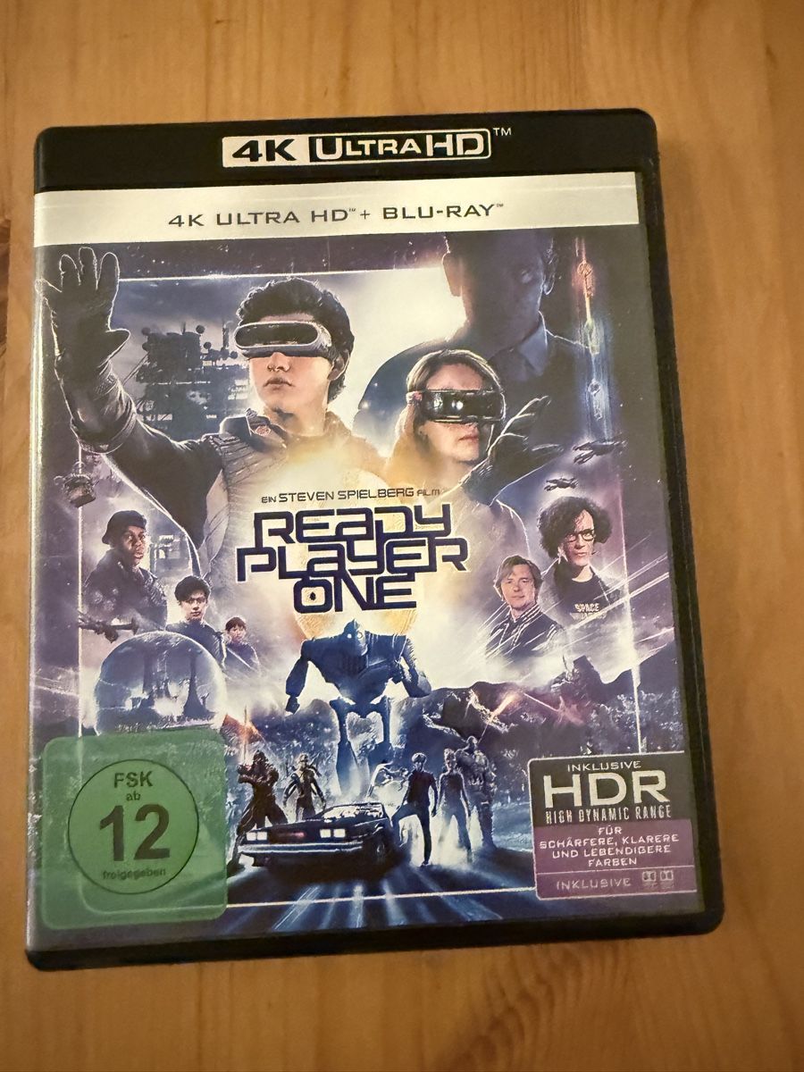 Tutti i DVDs: Ready Player One 4K Ultra HD + Blu-Ray – Usato da Glattpark(Opfikon) venduto da Petevisuals