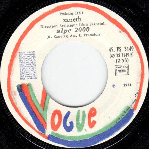 Dischi in vinile: 45 TOURS ZANETH - POP/FOLK – Usato da PORRENTRTUY venduto da RABAIS_SPORT 3