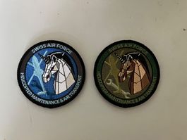 Schweizerluftwaffe Heli - Mech Set farbig und Tarn Badge