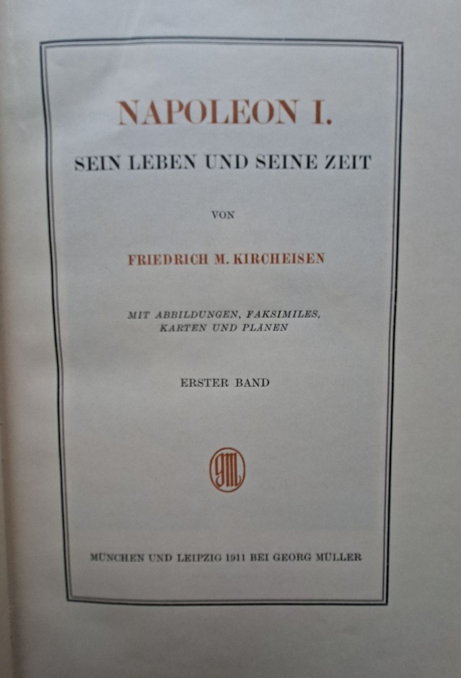 Libri: Napoléon l, Sein Leben und seine Zeit. – Usato da Greifensee venduto da rodolfo25 1
