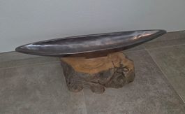 Deko Schale Metall. gebraucht, 75cm, ohne Holzsockel