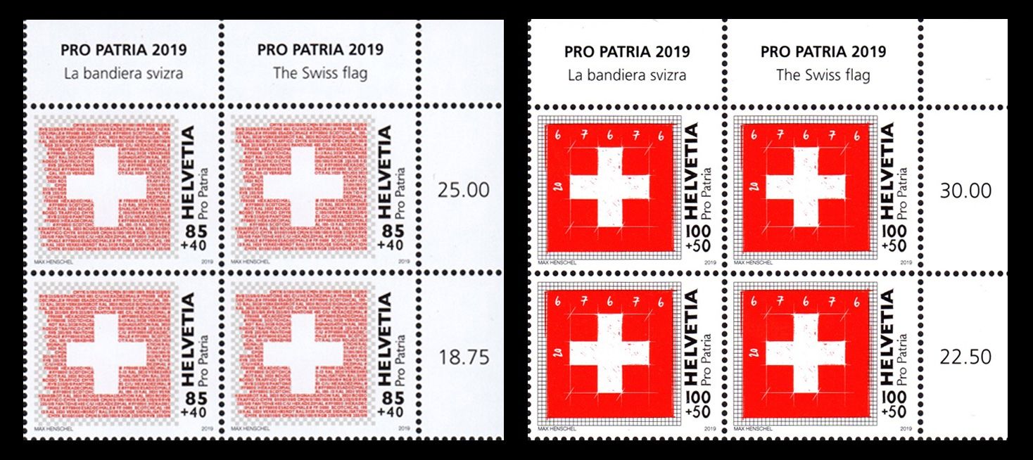 Tutti i francobolli: 2 Viererblocks Schweizer Fahne** – Nuovo (secondo la descrizione) da Dottikon venduto da haeusibuh5