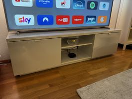 IKEA BYÅS TV Bank / Fernsehkommode Hochglanz weiss (160 cm)