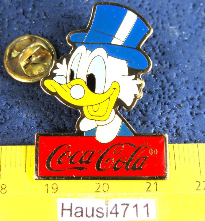DISNEY CO-COLA DAGOBERT DUCK PIN GLASIERT 40X30MM GESTEMPELT | Kaufen ...