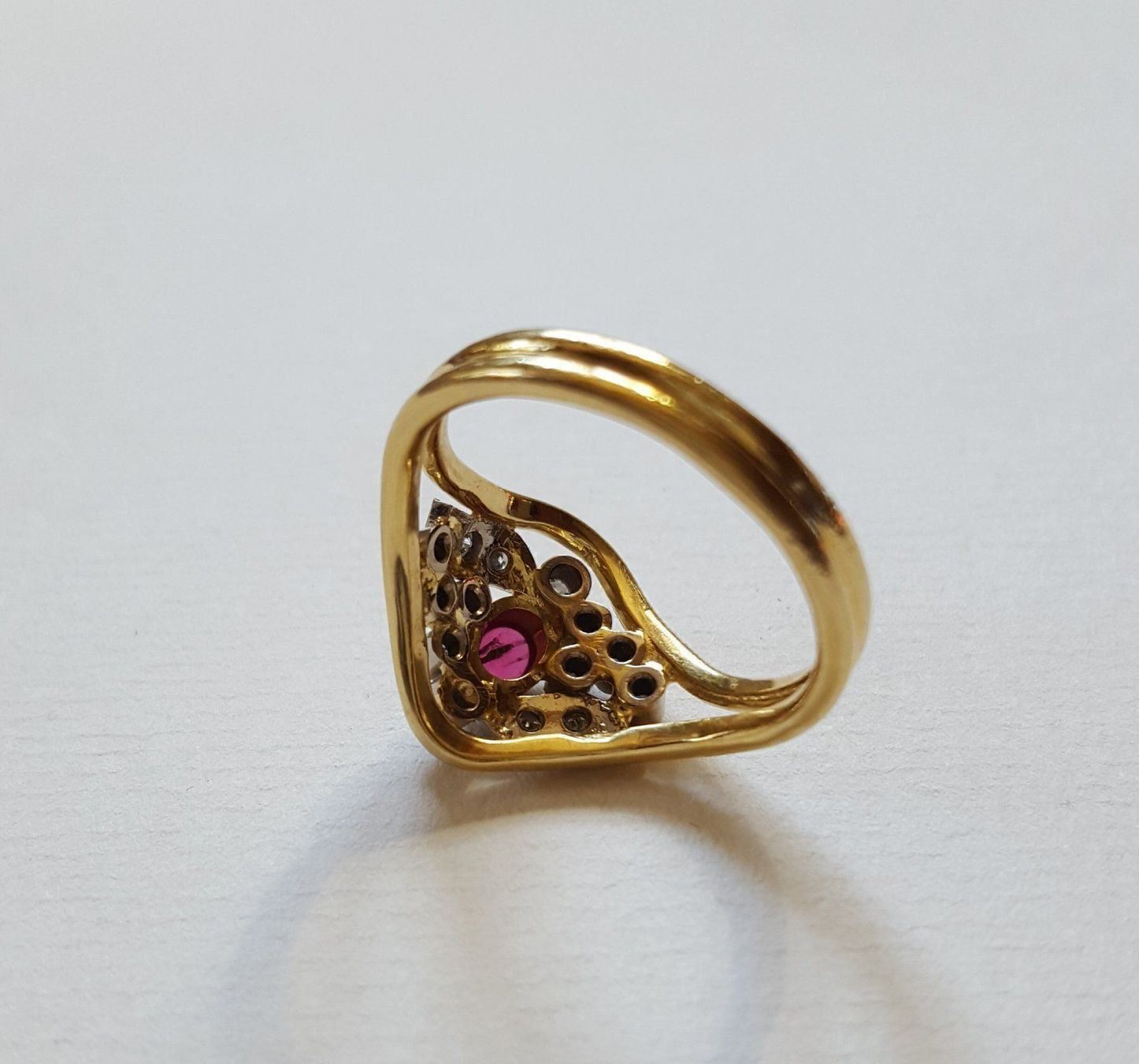 Anelli: 750 Massiv Gold Ring Mit Diamanten/Rubin – Usato da Wald ZH venduto da Aniade 7