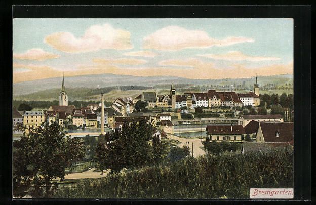 Cartoline postali: AK Bremgarten, Totalansicht des Ortes – Usato da Berlin venduto da bartko-reher