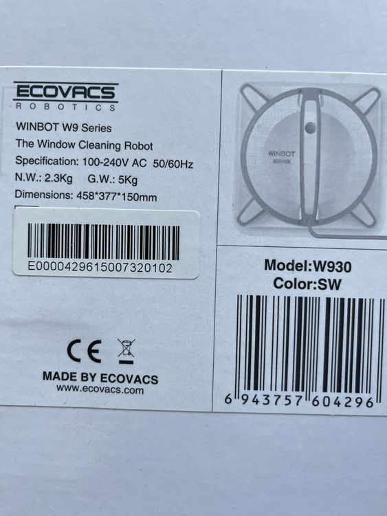ecovacs Winbot 930, Fensterreinigungsroboter (Gebraucht) in Cham für ...