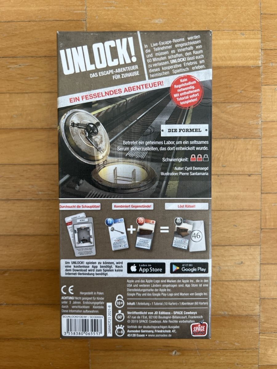 Giochi: UNLOCK - Die Formel – Usato da Muttenz venduto da lgu25 1