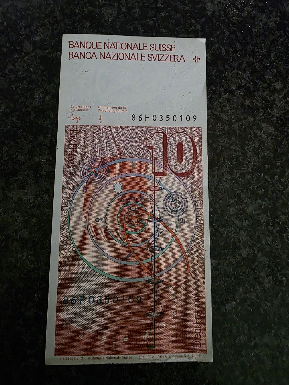 Banconote: 10-Schweizer-Franken-Banknote aus der sechsten Serie – Nuovo (secondo la descrizione) da Münchenbuchsee venduto da Janst 1