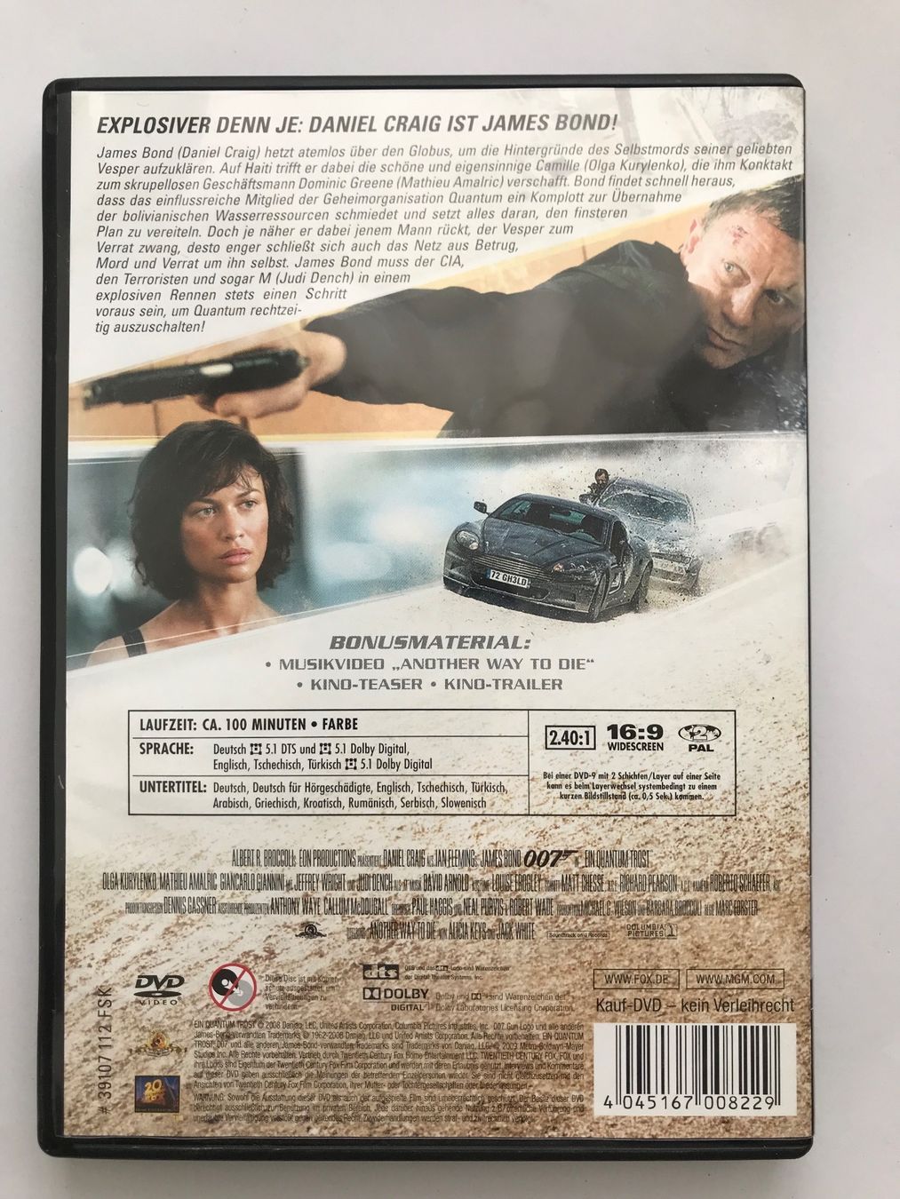 Alle DVDs: James Bond 007 Ein Quantum Trost – Gebraucht aus Lostorf von heidimeier 1