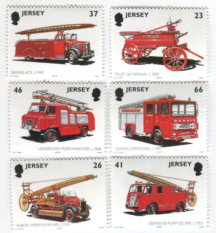 Tutti i francobolli: Briefmarken "Feuerwehr". Jersey. – Nuovo e nell'imballaggio originale da Basel venduto da Butsch5