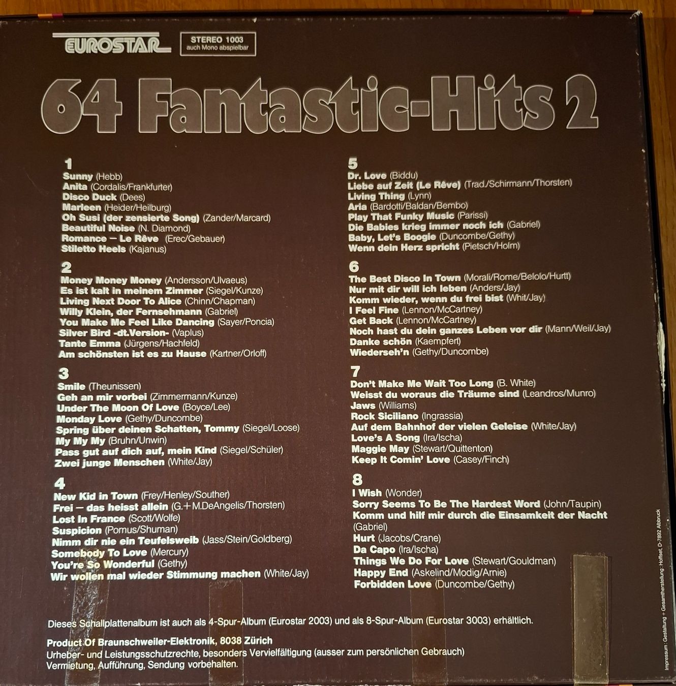Dischi in vinile: 4 LP Fantastic Hits, Eurostar – Usato da Zürich venduto da Loubol 2