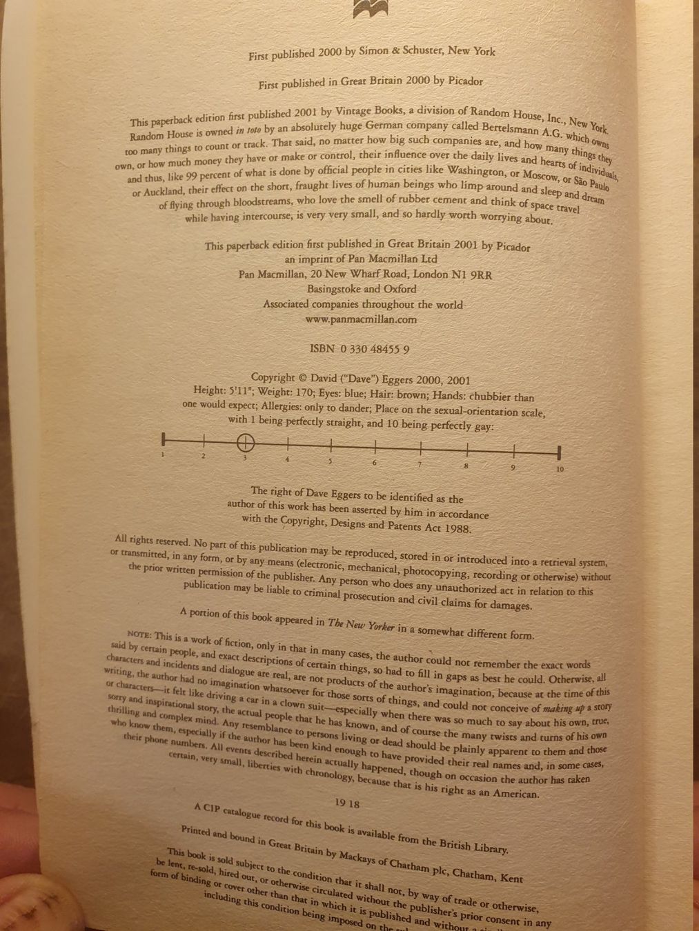 Bücher: A Heartbreaking Work of Staggering Genius - Dave Eggers – Gebraucht aus Zürich von loosebone 4