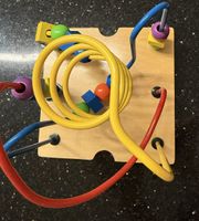 Holz Motorikspiel mit Perlenbahn für Kleinkinder, top Zusta