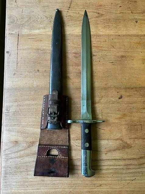 Schweizer Armee Armi bianche: Bajonett 1918, CH-Armee. Top-Zustand – Usato da Ennenda venduto da glarner58 1