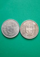 2 X 5 FRANKEN SILBERMÜNZEN 1967