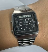 Seiko H357-5060 Vintage Ana-Digi Quarz Herrenuhr Edelstahl