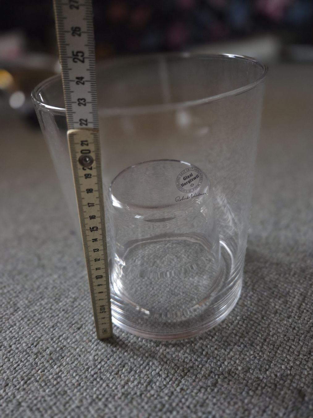 Glasi Hergiswil Vasi & Recipienti: Vase. Glasi Hergiswil. Mit Einsatz. – Nuovo e nell'imballaggio originale da Reinach AG venduto da FranziskaMendes 2