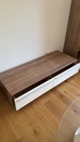 Lowboard with 2 drawers wood look white amazing condition