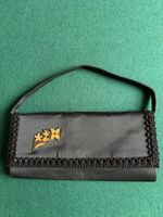 Vintage  Kleine schwarze Handtasche Material: Seide