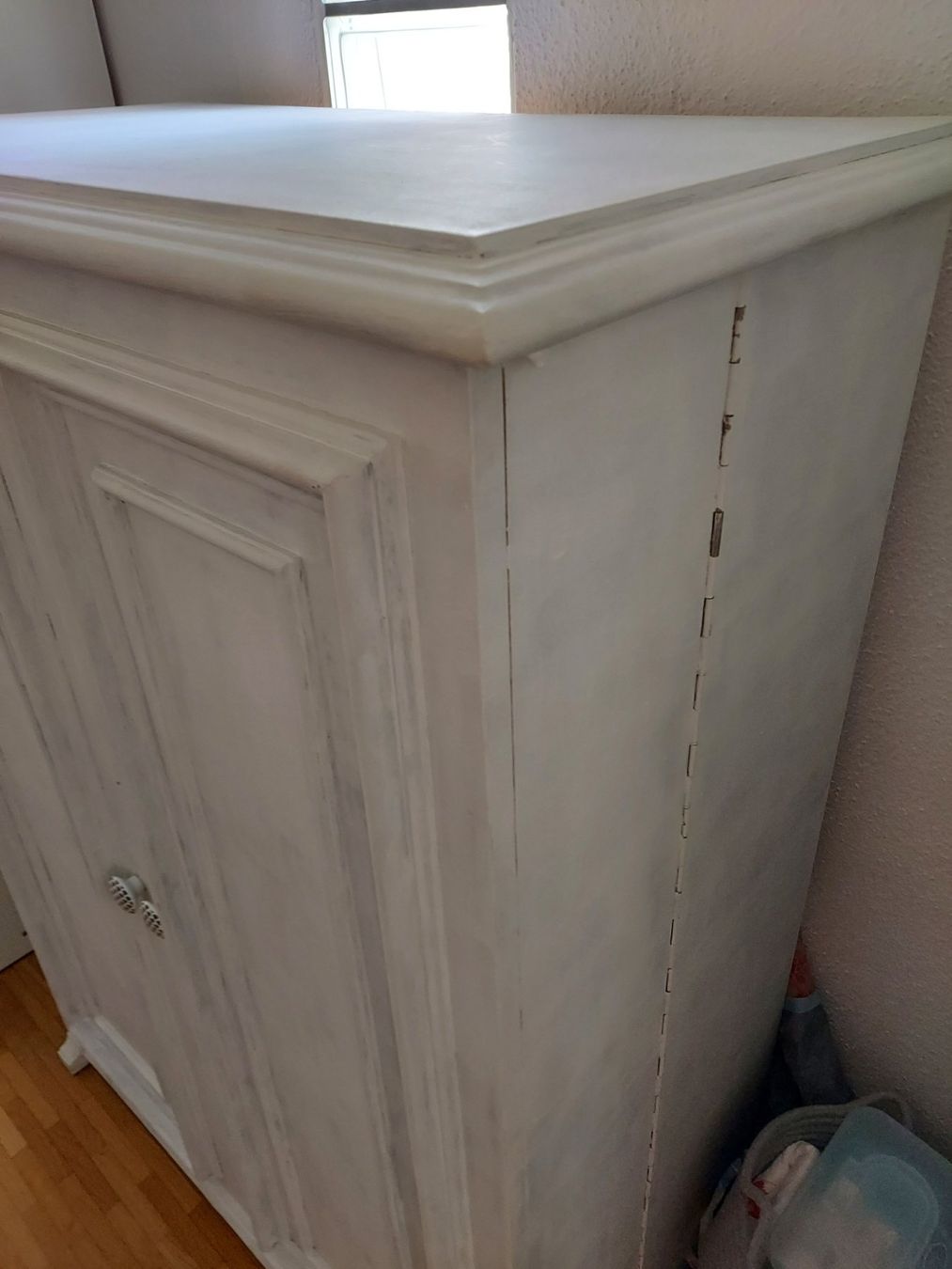 Armoires: SCHUHSCHRANK HOLZ "SHABBY" ANGEMALT – D'occasion à Zeiningen par elcanaja 2