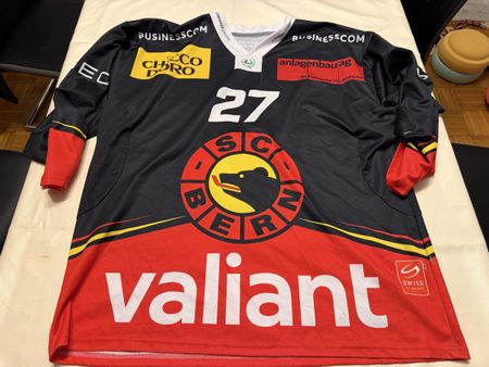 SC Bern Gameworntrikot Junioren Nummer 27 Grösse XL