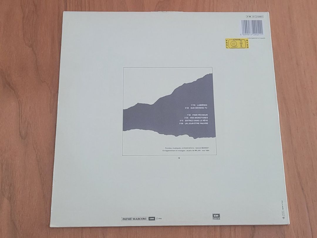 Dischi in vinile: LP  Gérard Manset – Usato da Martigny venduto da MZ-67 1