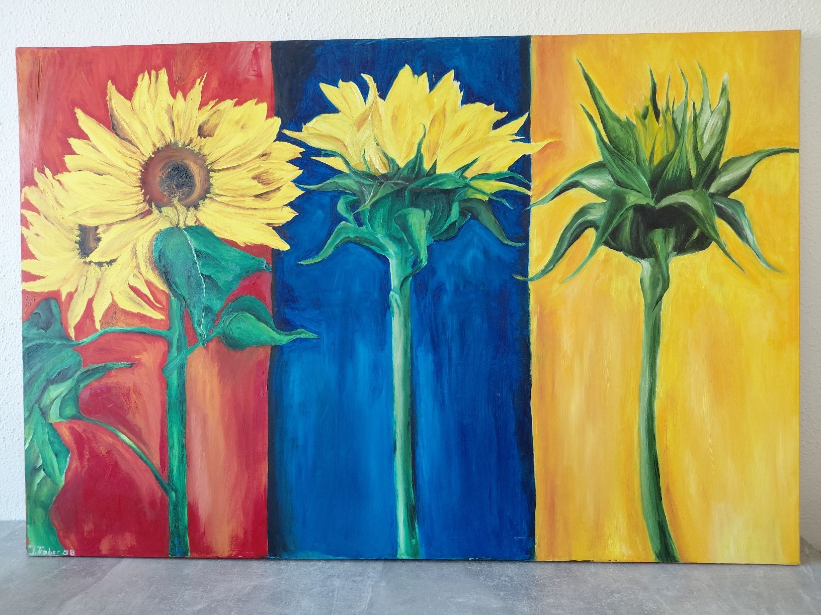 Gemälde: Sonnenblumen-Gemälde – Gebraucht aus Turbenthal von apr_h7z2 2