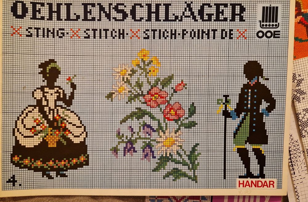 Kreuzstich Stickvorlagen, Vintage, Handar, 60er/70er Jahrw (Gebraucht ...