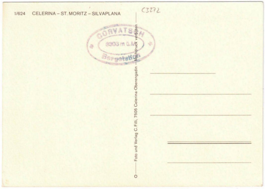 Cartoline postali: St. Moritz - Skigebiet Piz Nair – Usato da Binningen venduto da Mountainrider 1